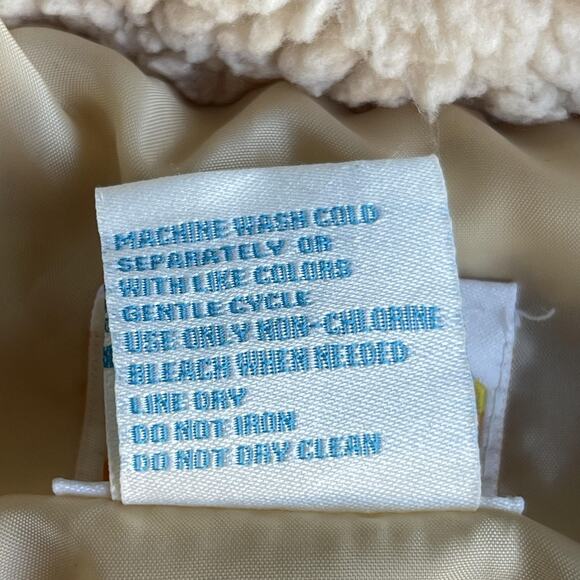 C&C California Coat Womens Medium Beige Faux Shearling Sherpa Teddy Jacket Cozy - Picture 7 of 9